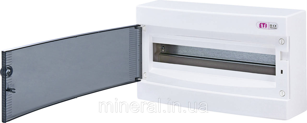 Щит пластиковий  зовнішньої установки ECT 18PT (18мод.проз.дверцята), ЕТІ