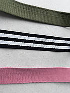 Ремінна стрічка бавовняна 40 мм,  стрічка ремінна хлопок, розовий, фото 2