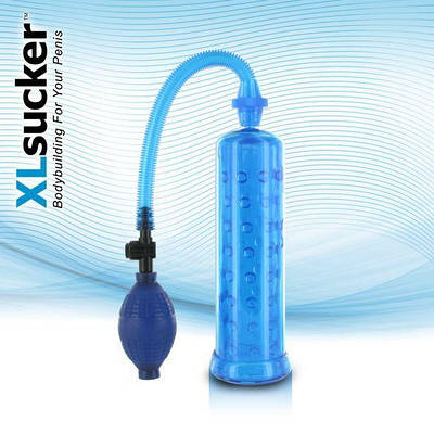 Вакуумна помпа XLsucker Penis Pump Blue для члена завдовжки до 18 см, діаметр до 4 см