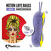 Вагінальні кульки з масажем і вібрацією FeelzToys Motion Love Balls Jivy з пультом ДК, 7 режимів, фото 2