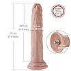 Реалістичний фалоїмітатор для секс-машин Hismith 7.5" Flexible Silicone Dildo, система KlicLok, фото 8