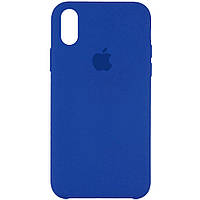 Силиконовый чехол с микрофиброй внутри iPhone X / iPhone XS Silicon Case #03 Royal Blue
