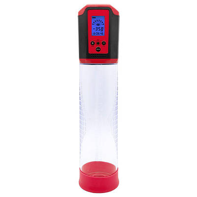 Автоматична вакуумна помпа Men Powerup Passion Pump Red, LED-табло, перезаряджається, 8 режимів