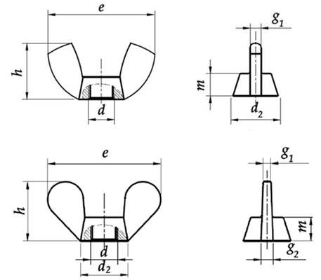 Гайка-баранчик М10 ГОСТ 3032 DIN 315