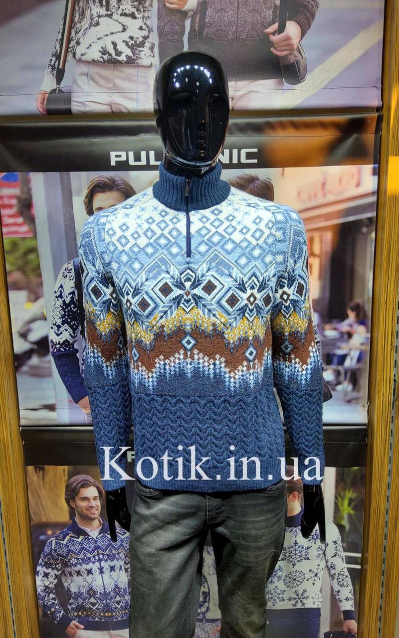 Светр чоловічий великого розміру Pulltonic Коса-хвиля та Короткий замочок, фото 1