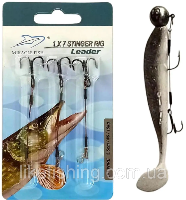 Купить Готовая оснастка для оснащения силиконовых приманок 5.5 см №6 15 ...