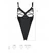 Боді з екошкіри CELINE BODY black XXL/XXXL — Passion: з доступом, відкритий, фото 8