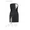 Мінісукня з екошкіри CELINE CHEMISE black XXL/XXXL — Passion: шнурівка, трусики в комплекті, фото 8
