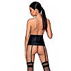 Корсет з екошкіри Passion CELINE SET black S/M, фото 3