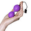 Вагінальні кульки з вібрацією Adrien Lastic Kegel Vibe Purple, діаметр 3,7 см, фото 4