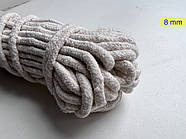 Шнур плетений бавовняний 5 мм, рулон 20 метрів, фото 2