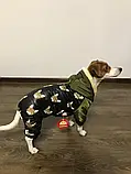 Зимовий одяг для собак, Комбінезон з малюнком бульдогів, фото 6