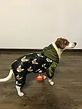 Зимовий одяг для собак, Комбінезон з малюнком бульдогів, фото 7