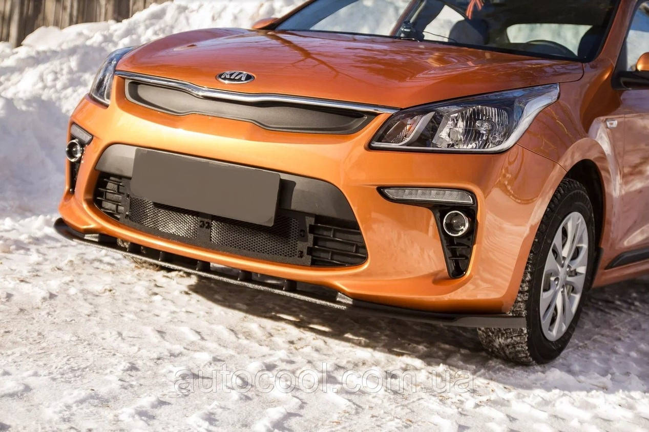 Захисна сітка решітки переднього бампера KIA Rio IV 2017+ р. в. Кіа Ріо, фото 1