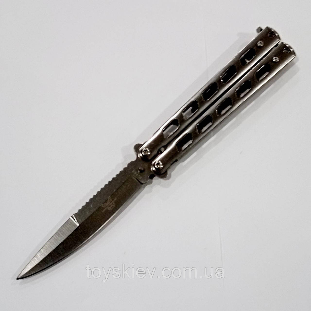 Ніж метелик A1004 Silver, фото 1