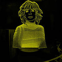 Акриловый светильник-ночник Mylene Farmer желтый tty-n002175