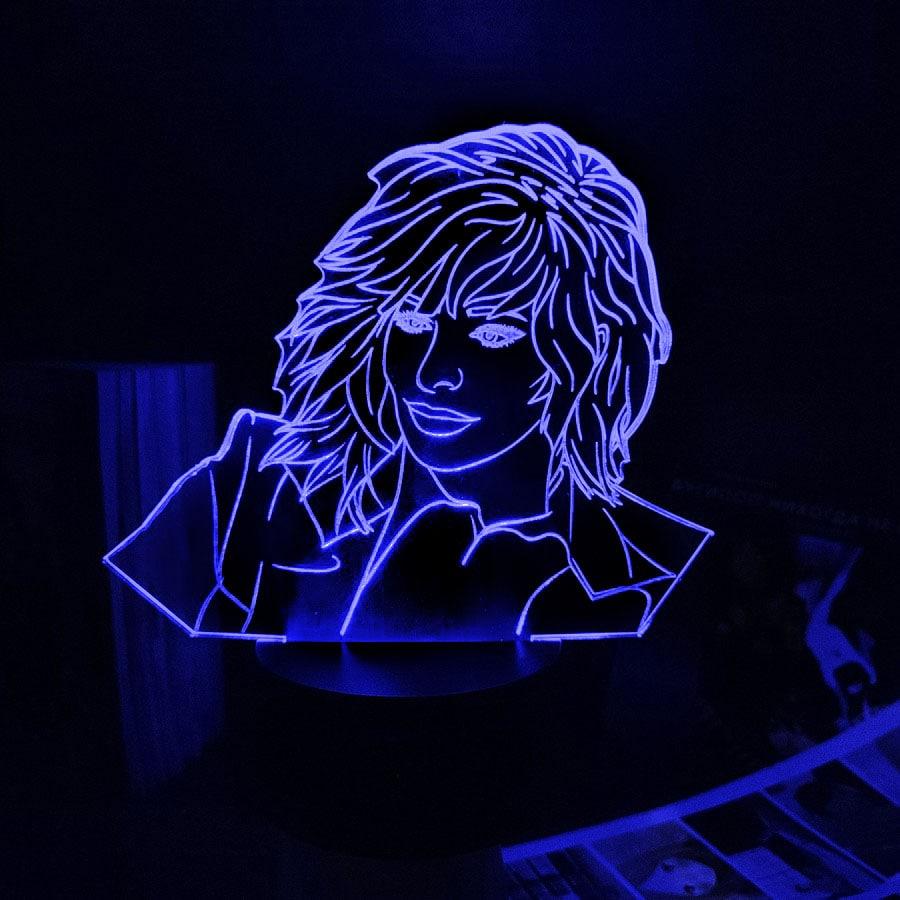 Акриловий світильник-нічник Mylene Farmer 2 синій tty-n002179