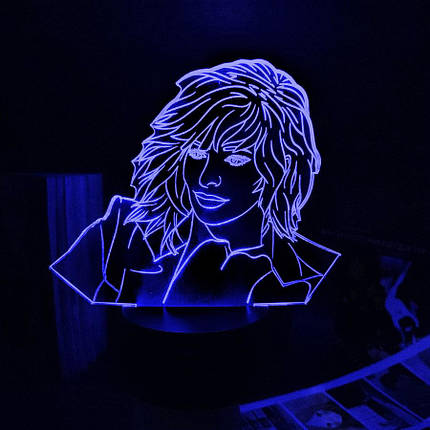 Акриловий світильник-нічник Mylene Farmer 2 синій tty-n002179, фото 1