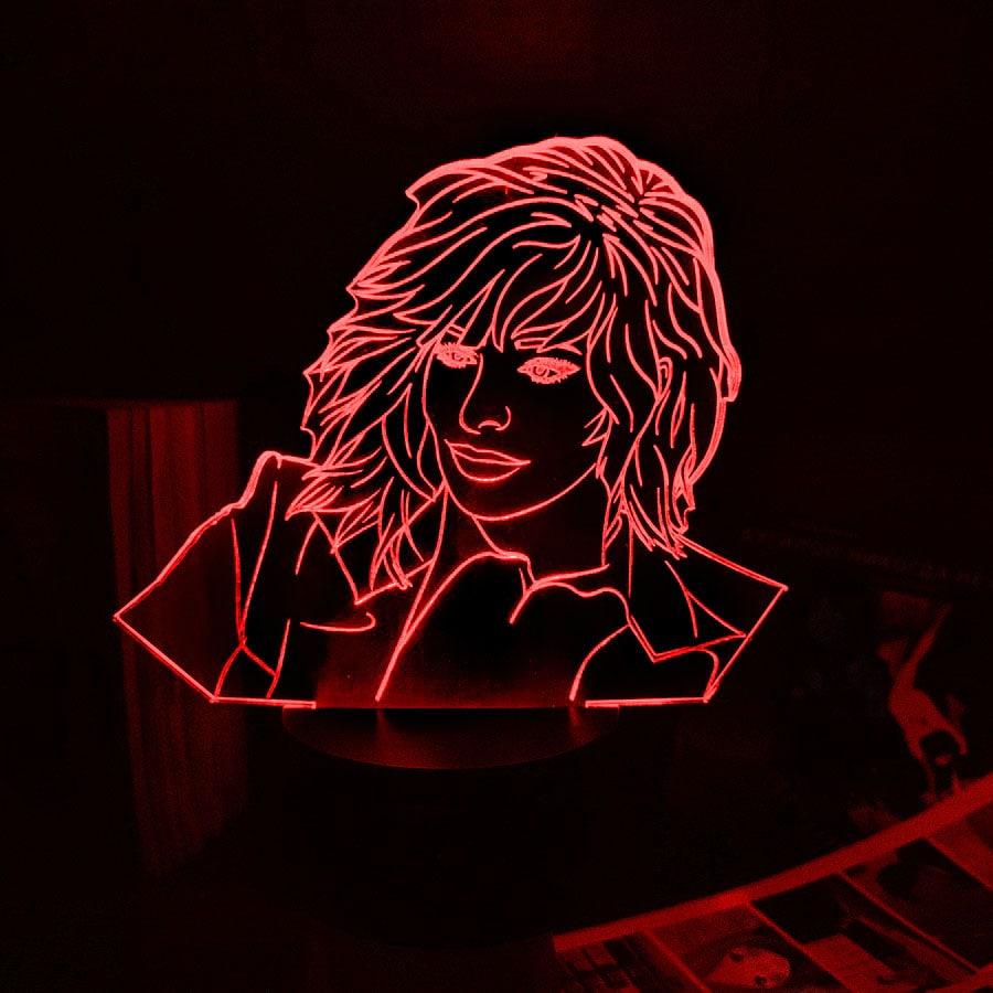 Акриловий світильник-нічник Mylene Farmer 2 червоний tty-n002181
