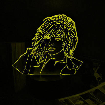 Акриловий світильник-нічник Mylene Farmer 2 жовтий tty-n002182, фото 1