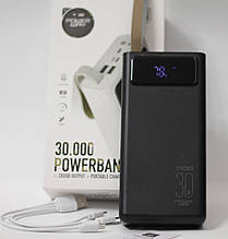 Повербанк Power Bank Power Way TX-30 30000mAh / реальна ємність / Чорний / з підтримкою швидкої зарядки