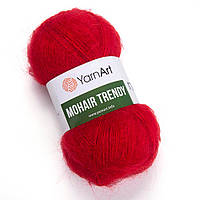 Турецкая пряжа для вязания YarnArt Mohair Trendy ( Мохер тренди) 105 красный