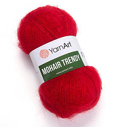 Турецька пряжа для в'язання YarnArt Mohair Trendy (Мохер тренді) 105 червоний