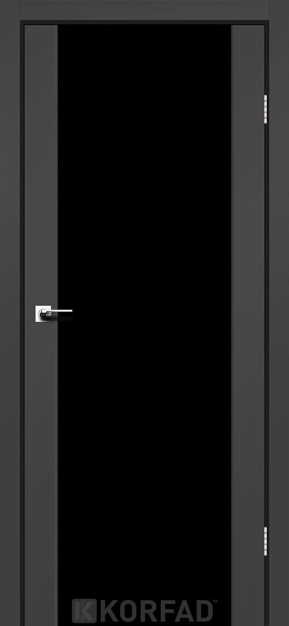Двері міжкімнатні Корфад/ KORFAD SR-01 антрацит Super PET BLK, фото 1