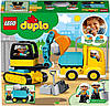 LEGO 10931 Duplo Вантажівка та гусеничний екскаватор конструктор дупло, фото 8