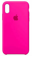 Силиконовый чехол с микрофиброй внутри iPhone X / iPhone XS Silicon Case #47 Shiny Pink