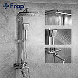 Душова система FRAP F2460, поворотний вилив - перемикач на лійку/душ, 1 режим, хром, фото 5