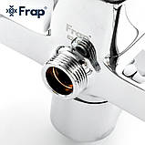 Душова система FRAP F2460, поворотний вилив - перемикач на лійку/душ, 1 режим, хром, фото 7