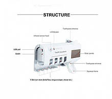 Диспенсер для зубної пасти та щіток автоматичний зі стерилізатором Toothbrush sterilizer, фото 3