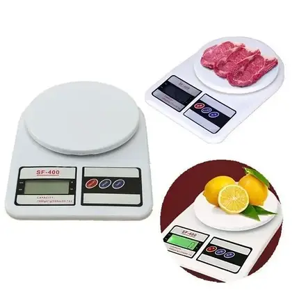 Кухонні електронні ваги SF400 10 кг, столові точні ваги для ринку та дому, ваги для їжі, фото 2