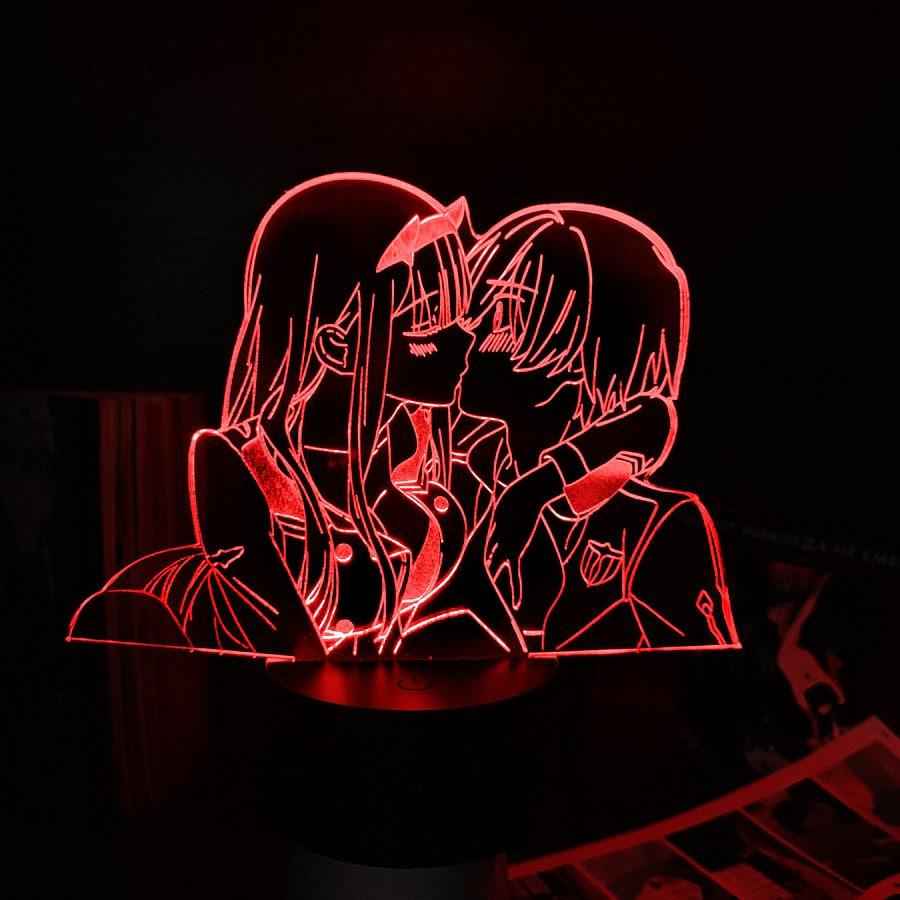 Акриловий світильник-нічник Darling in the Franxx червоний tty-n002188