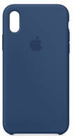 Силиконовый чехол с микрофиброй внутри iPhone X / iPhone XS Silicon Case #57 Blue Cobalt