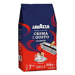 Є СЕРТИФІКАТ! Кава в зернах Lavazza Crema e Gusto Classico 1кг