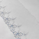 Ажурне мереживо вишивка на сітці: нитка блакитного кольору на блакитній сітці, ширина 23 см, фото 6