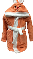 Халат дитячий софт Зайчик із вушками Туреччина 4 кольори Помаранчевий, 92-98