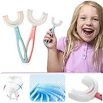 Дитяча U-подібна зубна щітка капа для дітей, щітка для малюків, фото 2