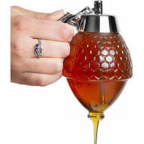 Пляшка-диспенсер для меду Honey Dispenser (соусів) Ковба дозатор для варення ручний на підставці 001, фото 2