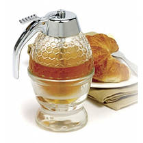 Пляшка-диспенсер для меду Honey Dispenser (соусів) Ковба дозатор для варення ручний на підставці 001, фото 3