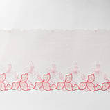 Ажурне мереживо, вишивка на сітці: рожева нитка по рожевій сітці, ширина 23 см, фото 6