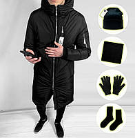 Набір 5 в 1 = Куртка парку + шапка + бафф + шкарпетки +рукавички