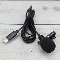 Петличный микрофон Media Microphone DM Type-C MK-3 петличка черный (Оригинальные фото)