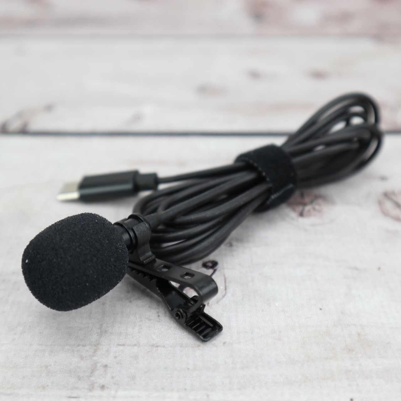 Петличный микрофон Media Microphone DM Type-C MK-3 петличка черный (Оригинальные фото) - фото 4 - id-p1716359422