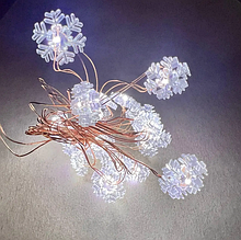 Світлодіодні гірлянди 15led Сніжинки 1,9м