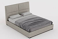 Ліжко двоспальне з підйомним механізмом в спальню Дерево/Тканина Наомі 160х200 Шик-Галичина Сірий
