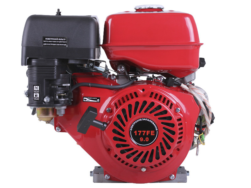 Двигун бензиновий 177FE під конус 9 к.с. з електростартером, фото 1