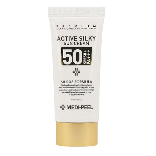Сонцезахисний крем з комплексом пептидів та шовком Medi-Peel Active Silky Sun Cream 50 мл